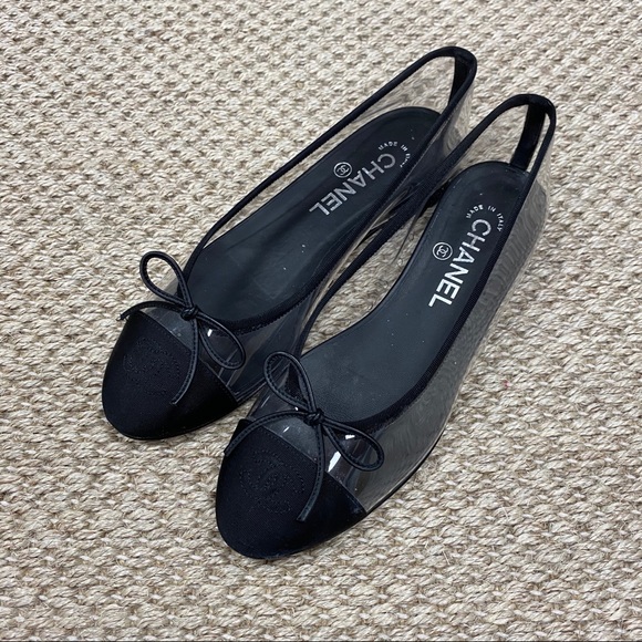 chanel pvc flats